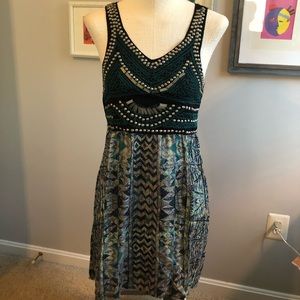 Angie multicolor hi-low dress